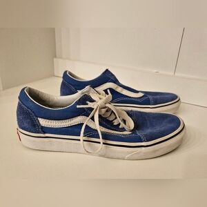 Vans Off Wall Old School Blue Shoes men's size 5.5 or women's size 7